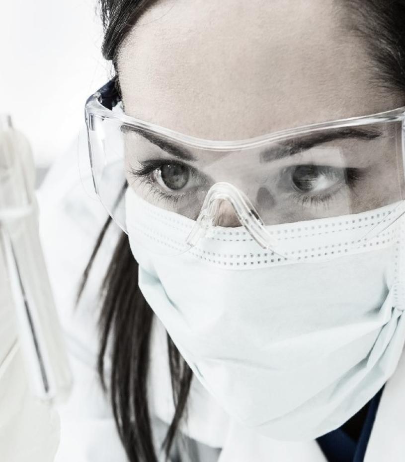 female scientist close up